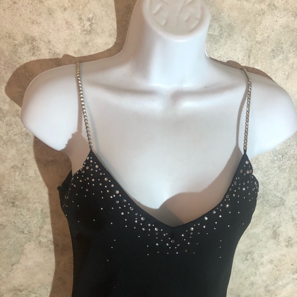 Dave & Johnny Diamond Strap Prom Gown - Picture 6 of 15